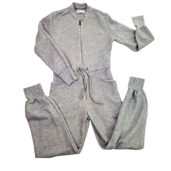 Rivet Utility Lightweight Heather Gray Maven French Terry Jumpsuit Romper Small - Picture 4 of 16